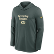 Packers 2026 Nike Men's Rivalries Collection Sideline Dri-FIT Long-Sleeve Hooded Top Pro Football Hall of Fame
