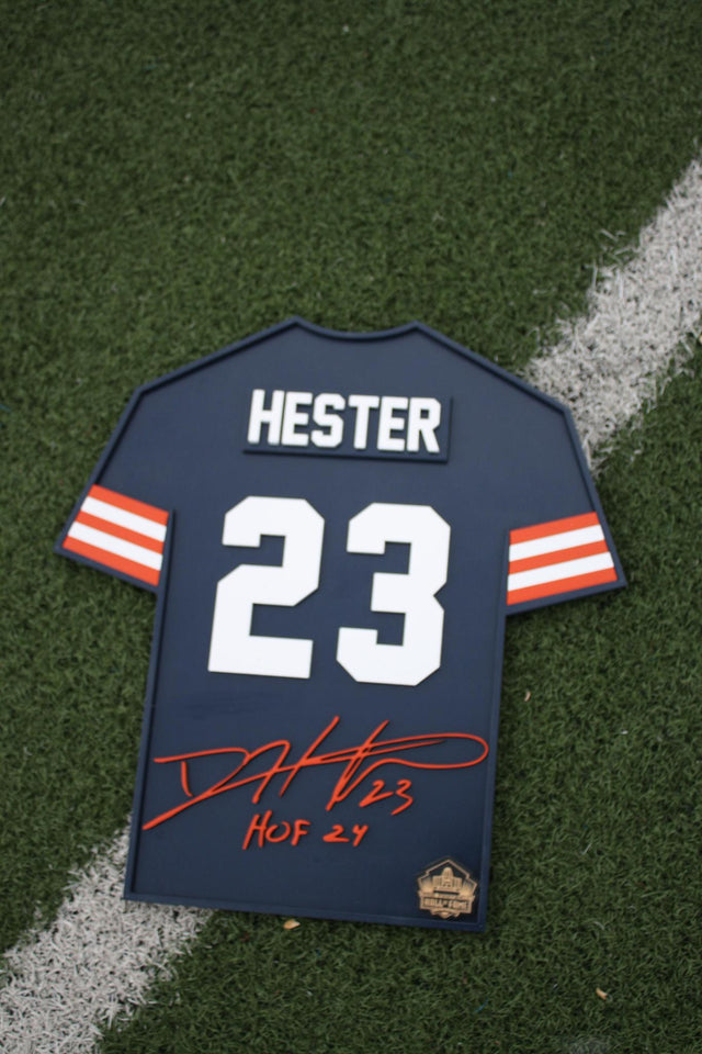 Devin Hester Wood Jersey 3D Sign - DS