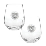 Las Vegas Raiders 2-Piece Stemless Wine Glass Set with Collectible Box