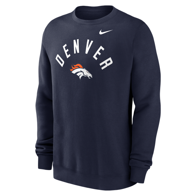 Broncos 2026 Nike Men's Club Fleece Pullover Crewneck Pro Football Hall of Fame