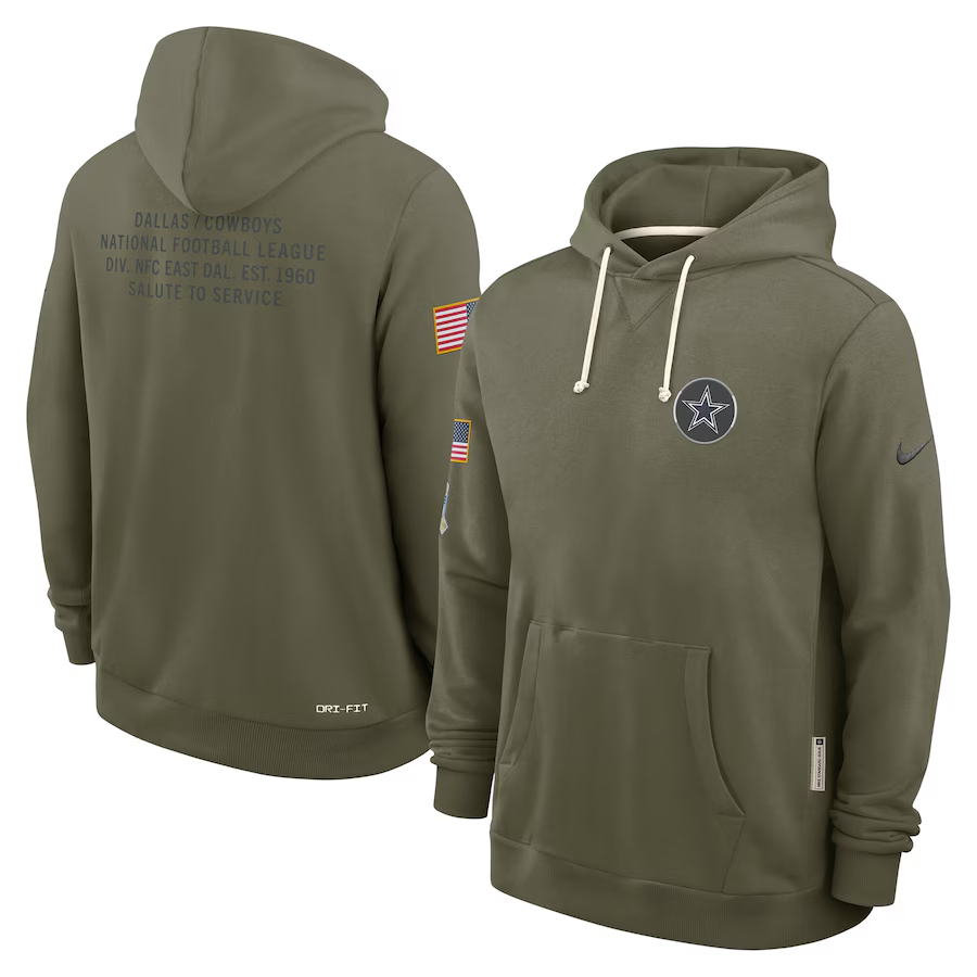 B266新品パーカーNFL公式COWBOYSカウボーイズ US(S)おまけ付き！ Cowboys 2025 Nike Men's Salute to Service Hoodie – Pro Football