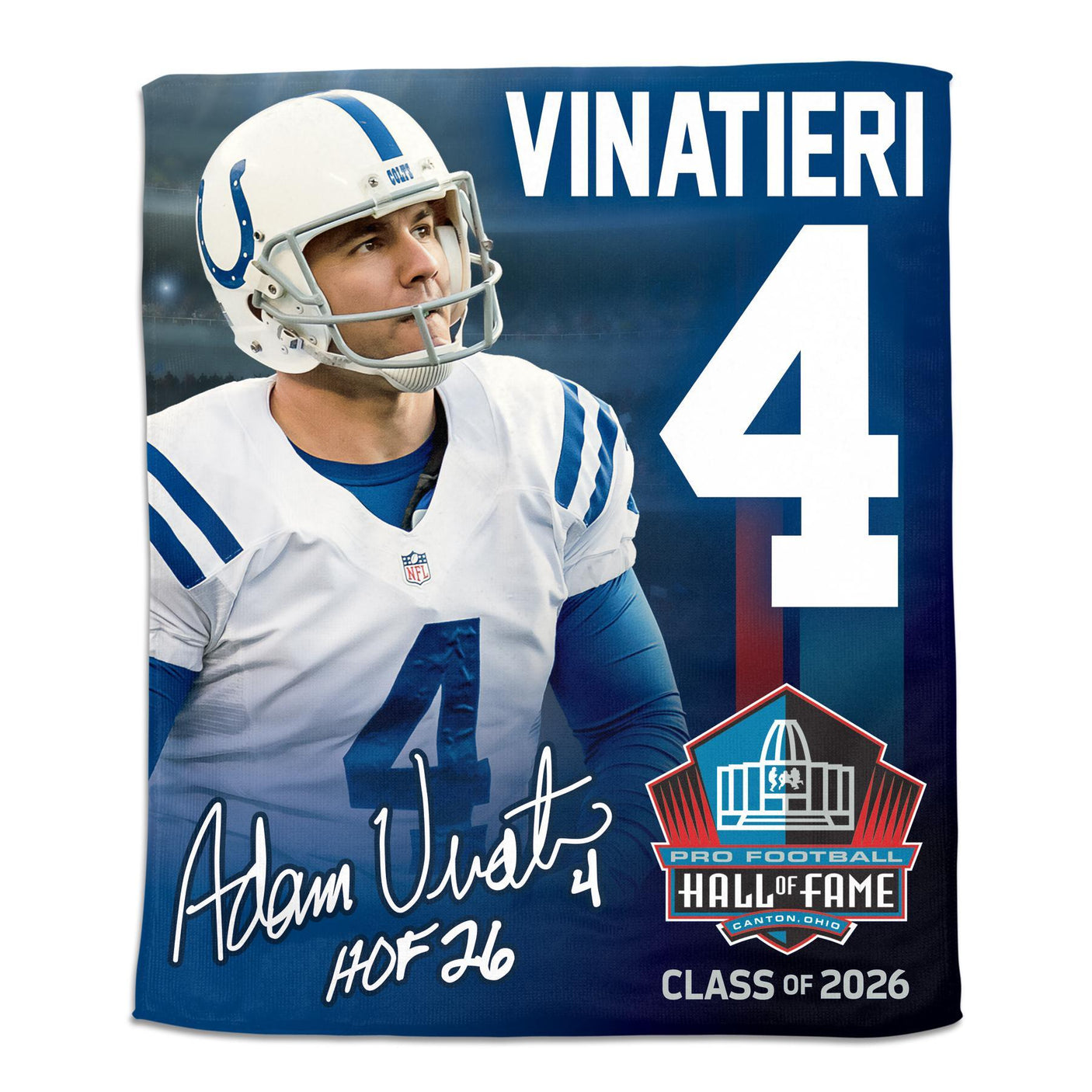Colts Adam Vinatieri Rally Towel