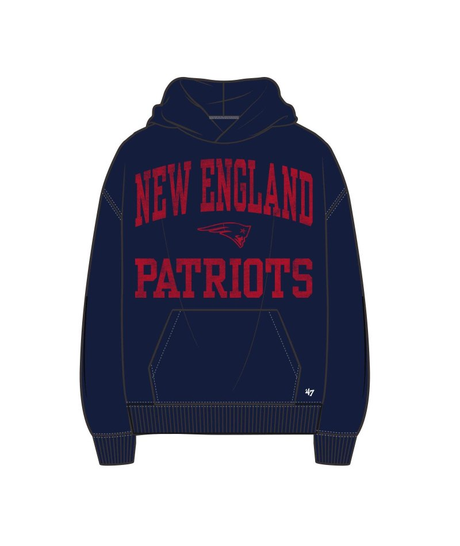 Patriots 2026 '47 Brand Men's Campus Stack Arched Foundation Hoodie Pro Football Hall of Fame