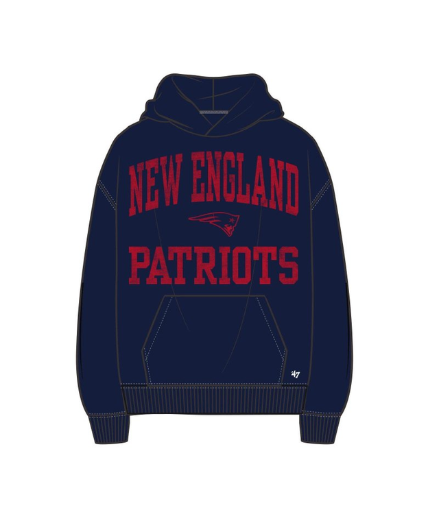 Patriots 2026 '47 Brand Men's Campus Stack Arched Foundation Hoodie Pro Football Hall of Fame