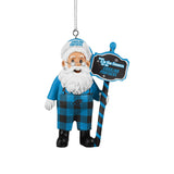 Panthers Santa Overalls Ornament