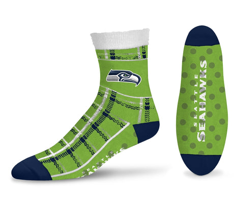 Seahawks For Bare Feet Tartan Plaid Socks