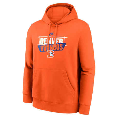 Broncos 2026 Nike Men's Club Fleece Team Wordmark Pullover Hoodie