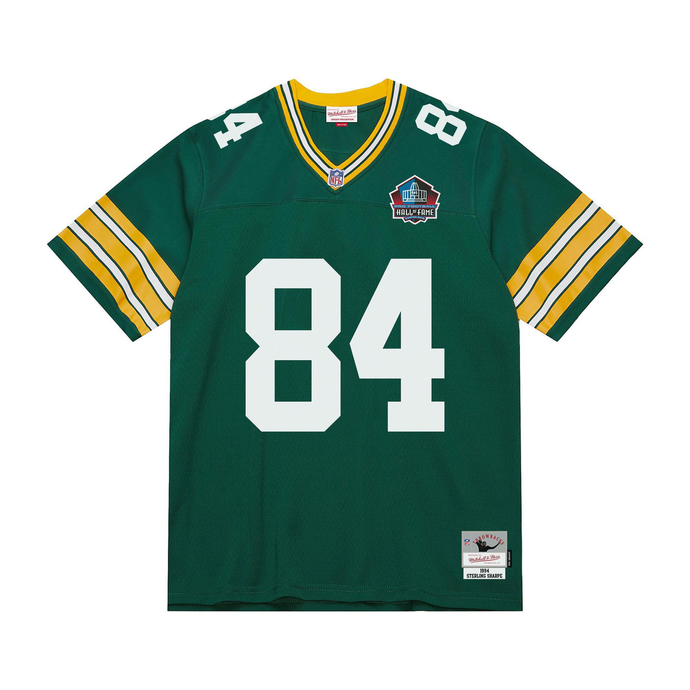Sterling Sharpe Packers Mitchell & Ness Men's Hall of Fame Patch Legacy Jersey