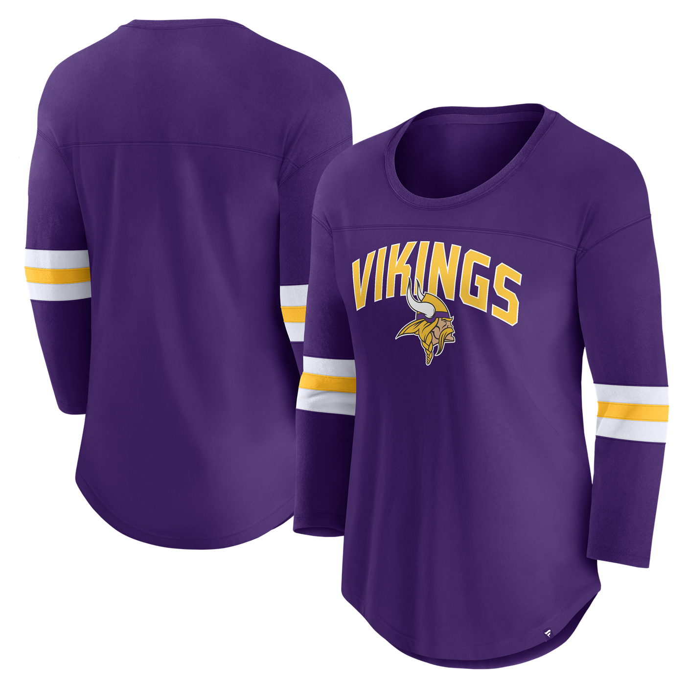 Vikings Women's Fanatics First Team Arch 3/4 Sleeve T-Shirt