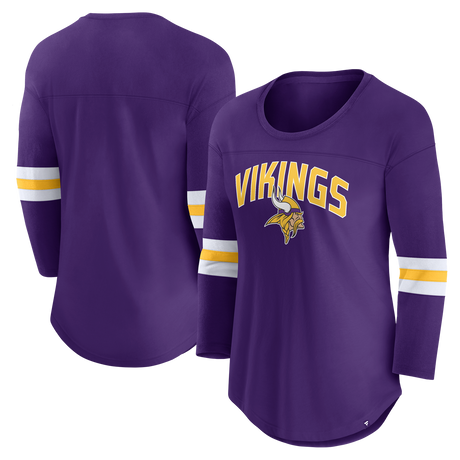 Vikings Women's Fanatics First Team Arch 3/4 Sleeve T-Shirt