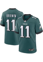 Eagles A.J. Brown Nike Men's Green Game Jersey