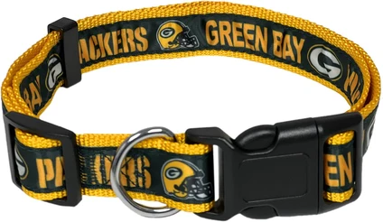 Packers Pets First Satin Dog Collar Pro Football Hall of Fame