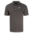 Eagles Cutter and Buck Men's Black Forge Eco Fine Line Stripe Recycled Polo