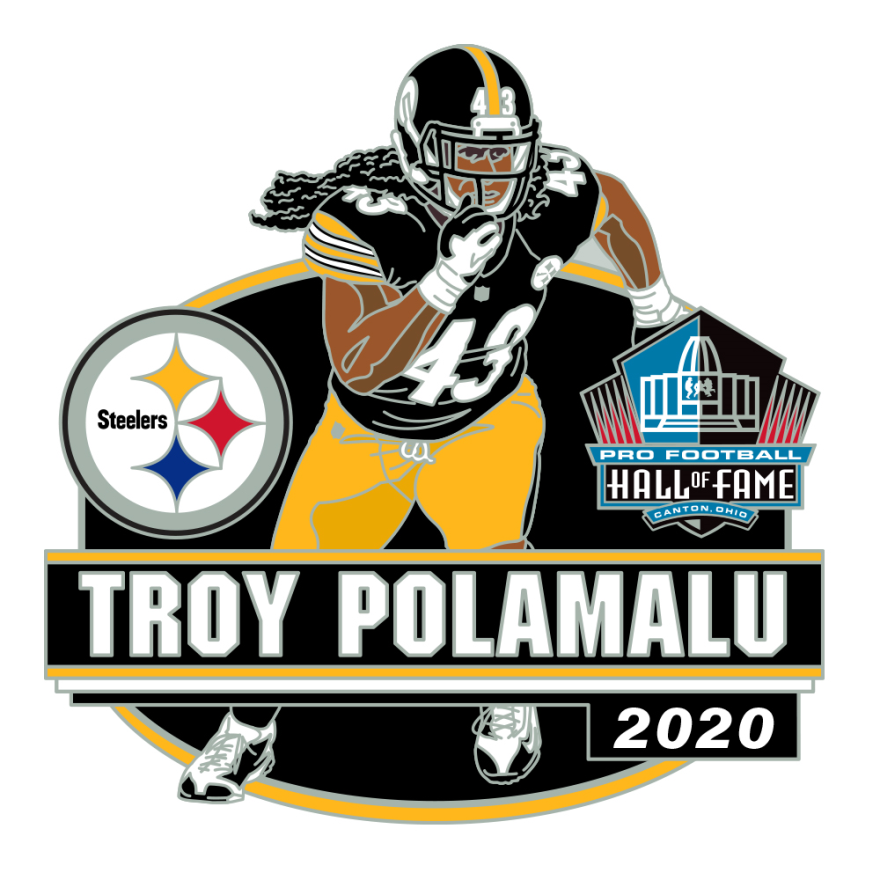 Troy Polamalu Hall of Fame Class of 2020 Action Player Pin – Pro
