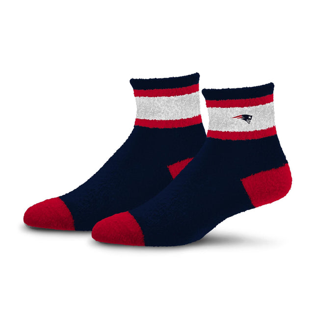 Patriots 2026 Team Cuff Stripe Cozy Sleep Socks Pro Football Hall of Fame