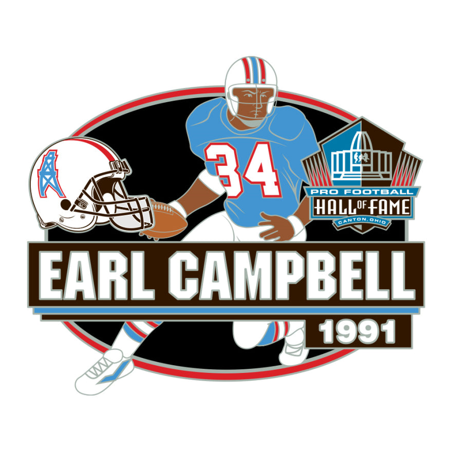 Earl Campbell Hall of Fame Class of 1991 Action Player Pin – Pro ...