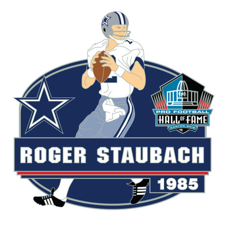 Roger Staubach Hall of Fame Class of 1985 Action Player Pin