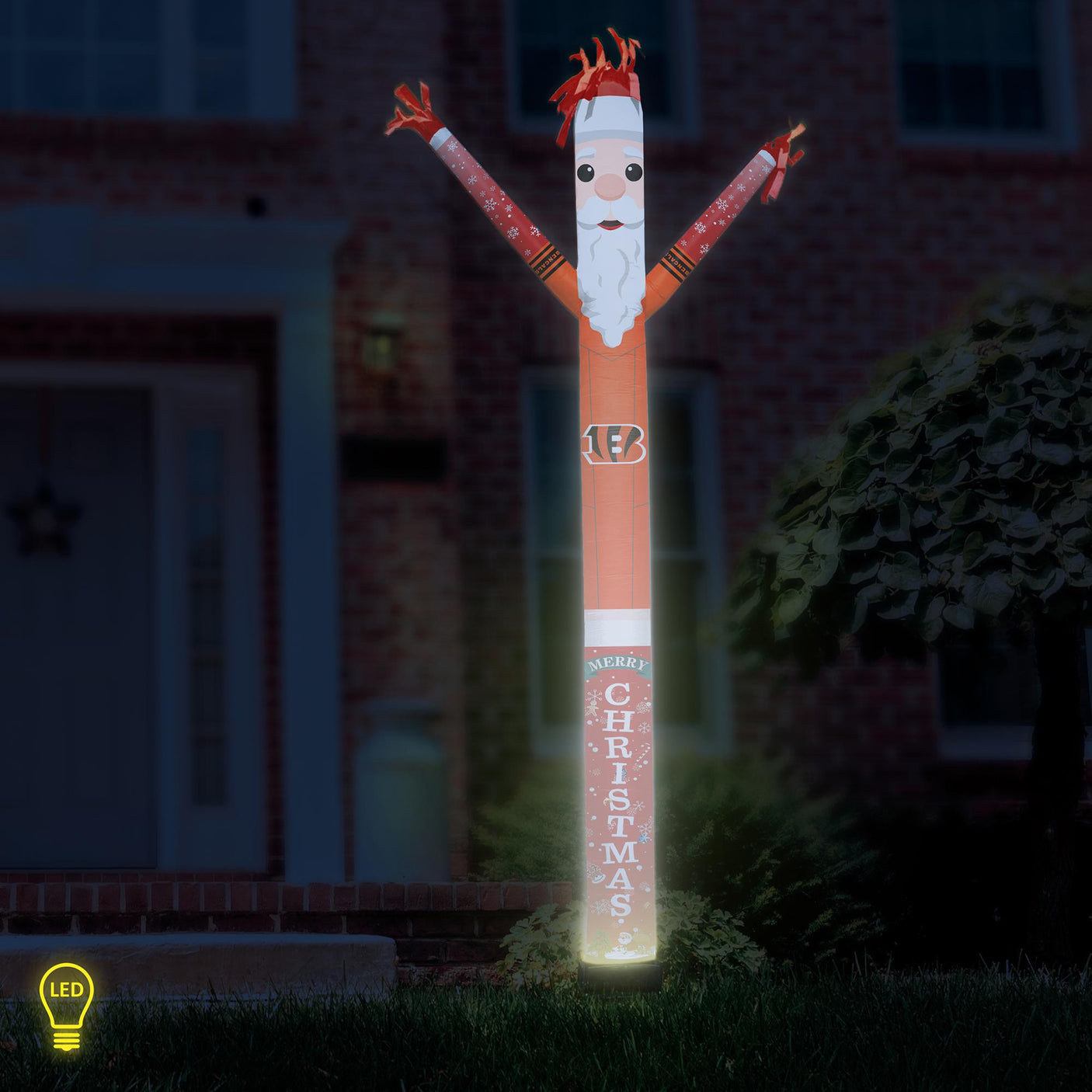 Bengals Team Pride Inflatable Crazy Christmas Santa Sports Fan