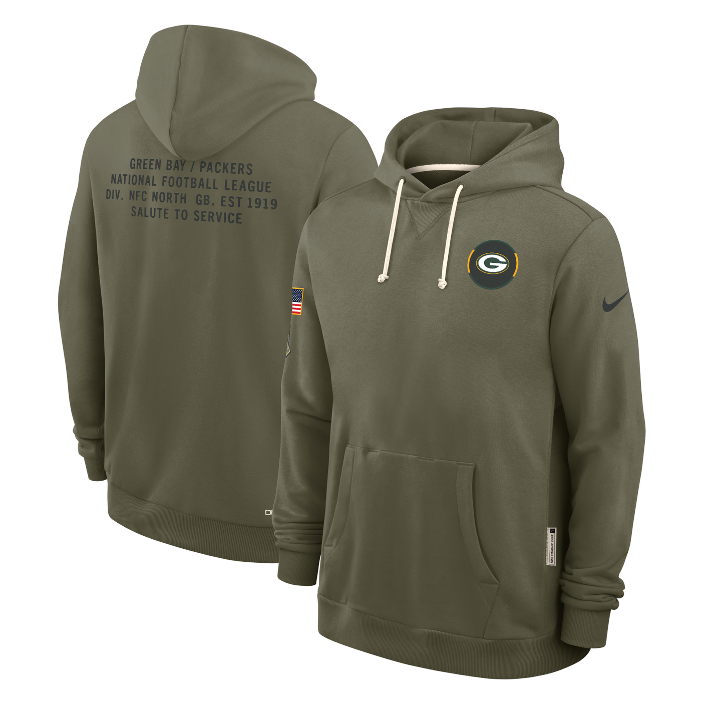 Packers 2025 Nike Men's Salute to Service Hoodie