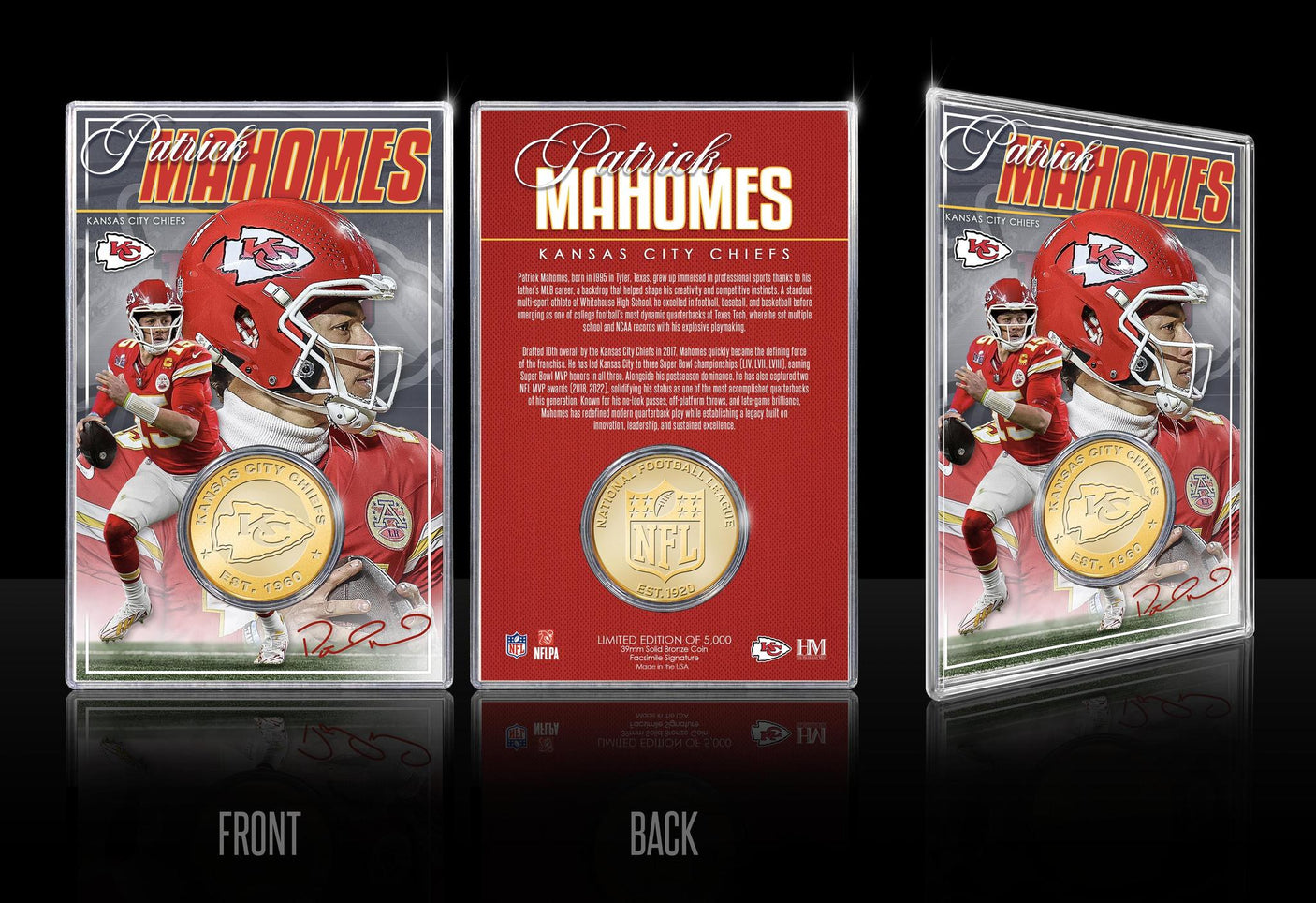 Chiefs Patrick Mahomes Bronze Coin Card