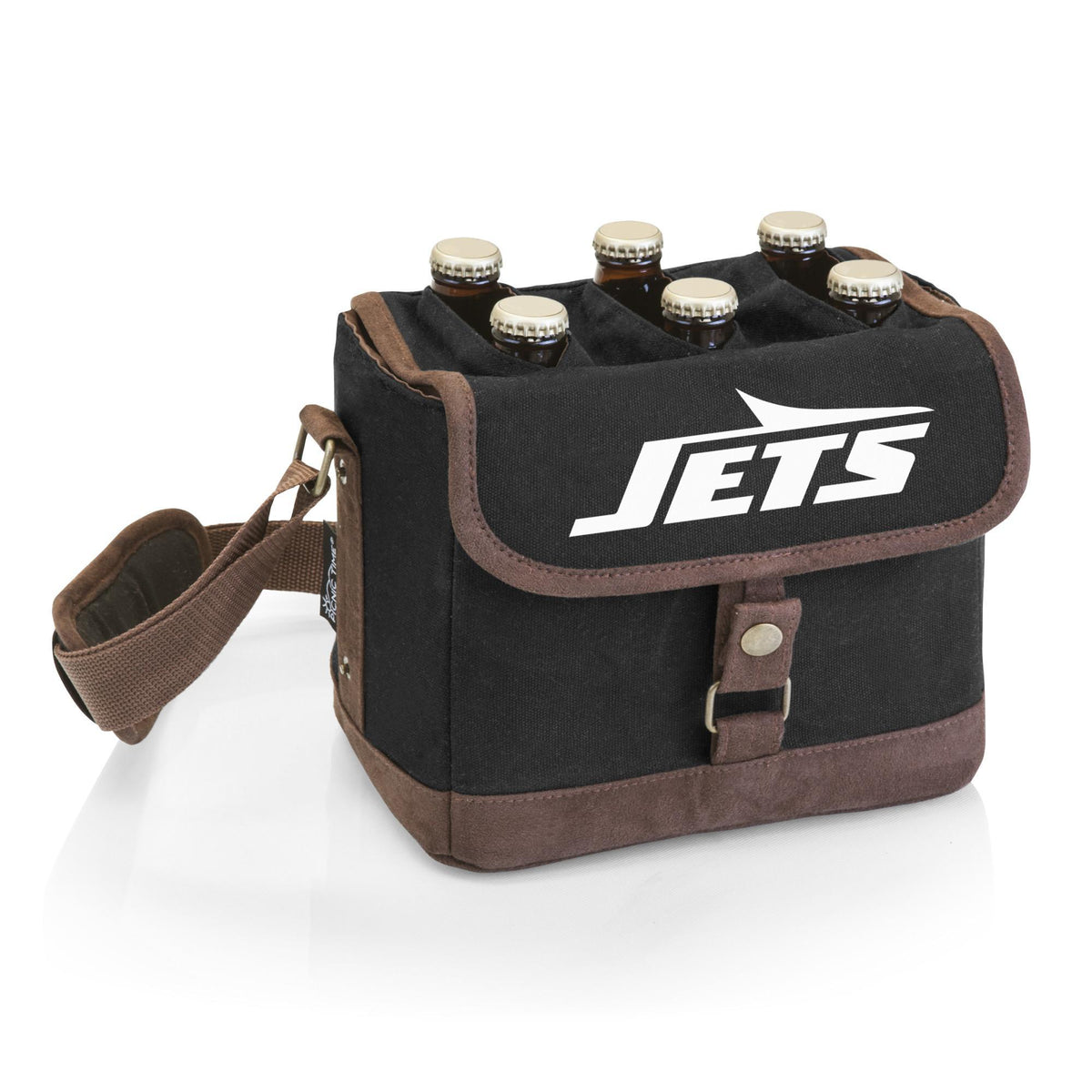 Jets Beer Caddy Cooler Tote with Opener by Picnic Time Pro Football Hall of Fame