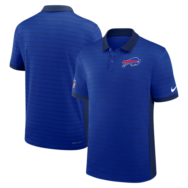 Bills 2026 Nike Men's Dri-Fit Striped Polo