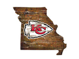Chiefs Distressed State Sign With Team Logo