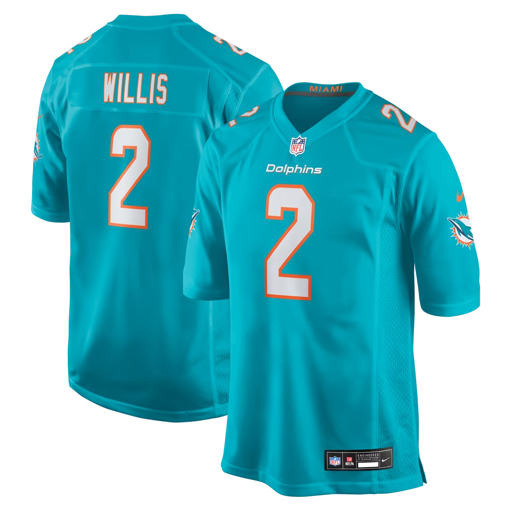 Dolphins Malik Willis Youth Nike Game Jersey Pro Football Hall of Fame