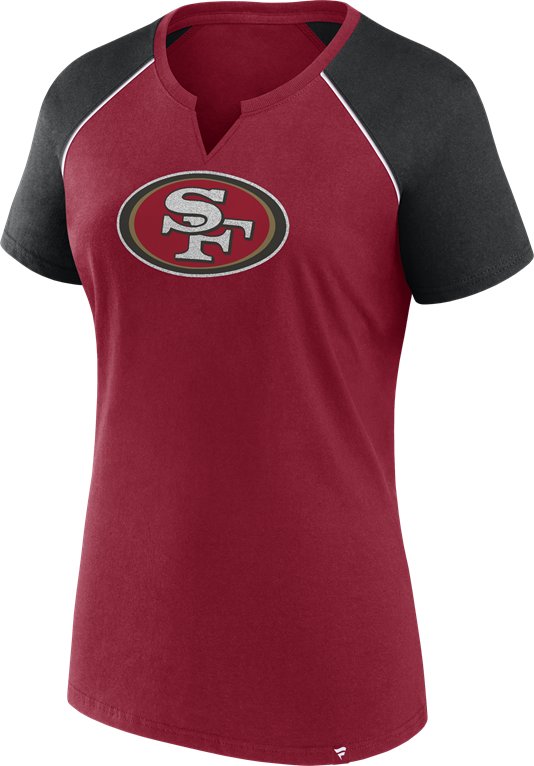 49ers Women's Glittered Short Sleeve T-Shirt