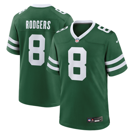 Jets Aaron Rodgers Men's Green Nike Game Jersey