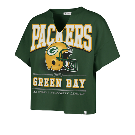 Packers 2025 '47 Brand Women's Elation Oversized Notch T-Shirt