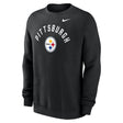 Steelers 2026 Nike Men's Club Fleece Pullover Crewneck Pro Football Hall of Fame