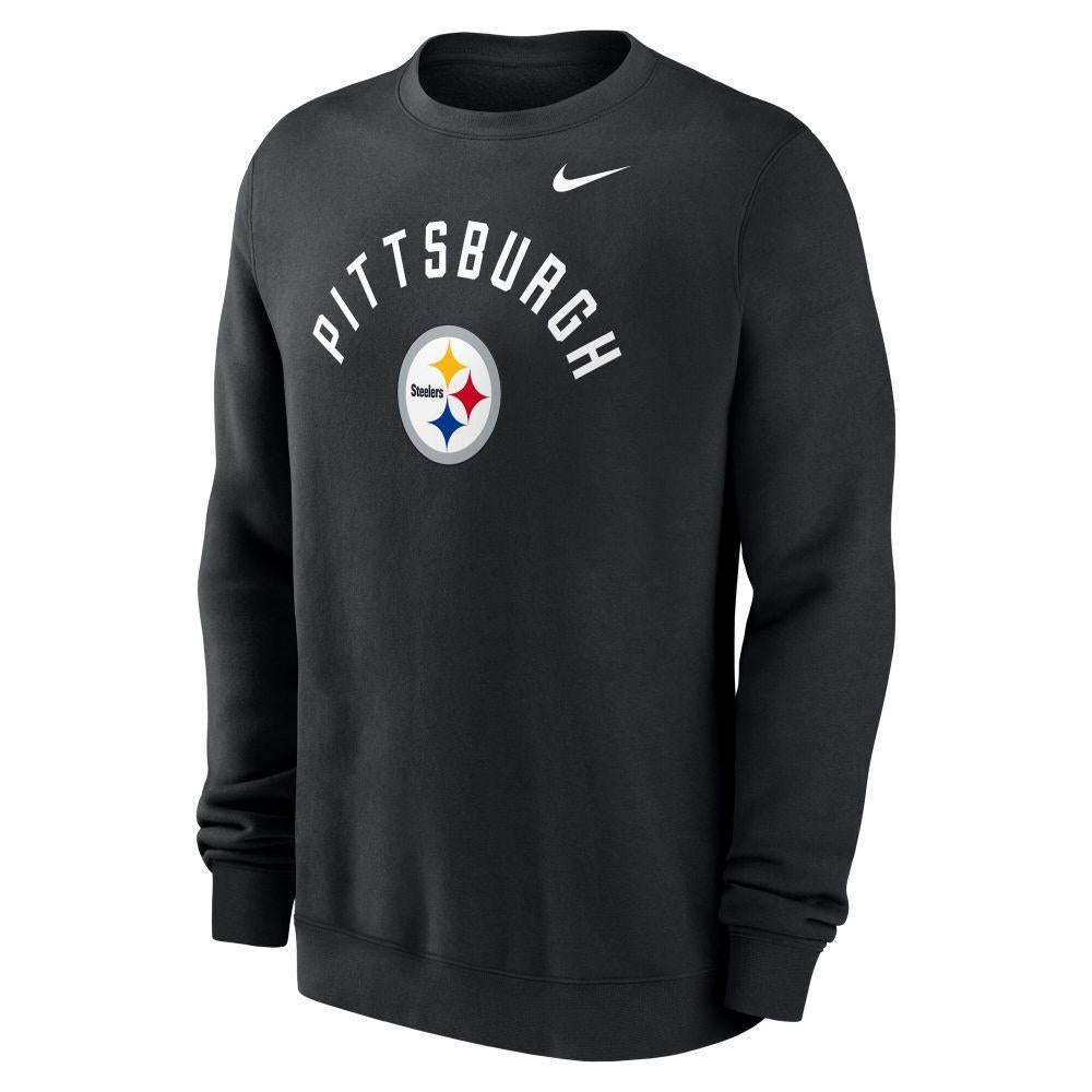 Steelers 2026 Nike Men's Club Fleece Pullover Crewneck Pro Football Hall of Fame