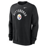 Steelers 2026 Nike Men's Club Fleece Pullover Crewneck Pro Football Hall of Fame