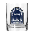 Seahawks Super Bowl LX (60) Champs Rocks Glass