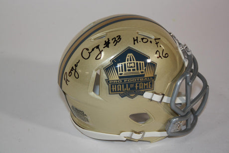 Roger Craig Autographed Hall of Fame Gold Mini Helmet with HOF Inscription