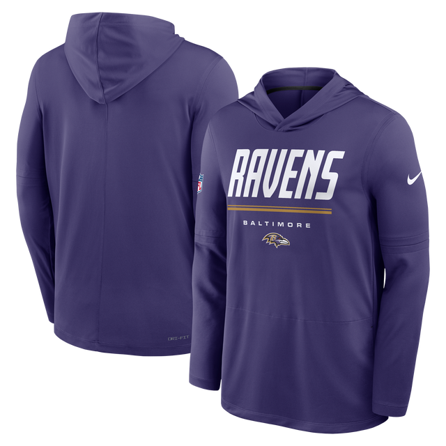 Ravens 2026 Nike Men's Dri-Fit Lightweight Long Sleeve Hoodie Top