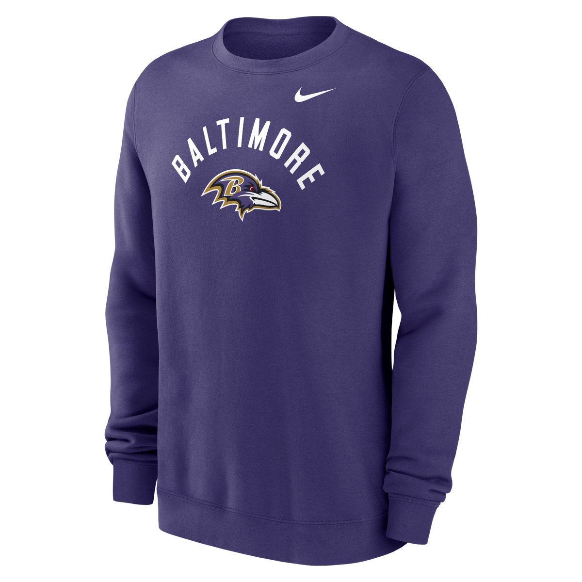 Ravens 2026 Nike Men's Club Fleece Pullover Crewneck Pro Football Hall of Fame