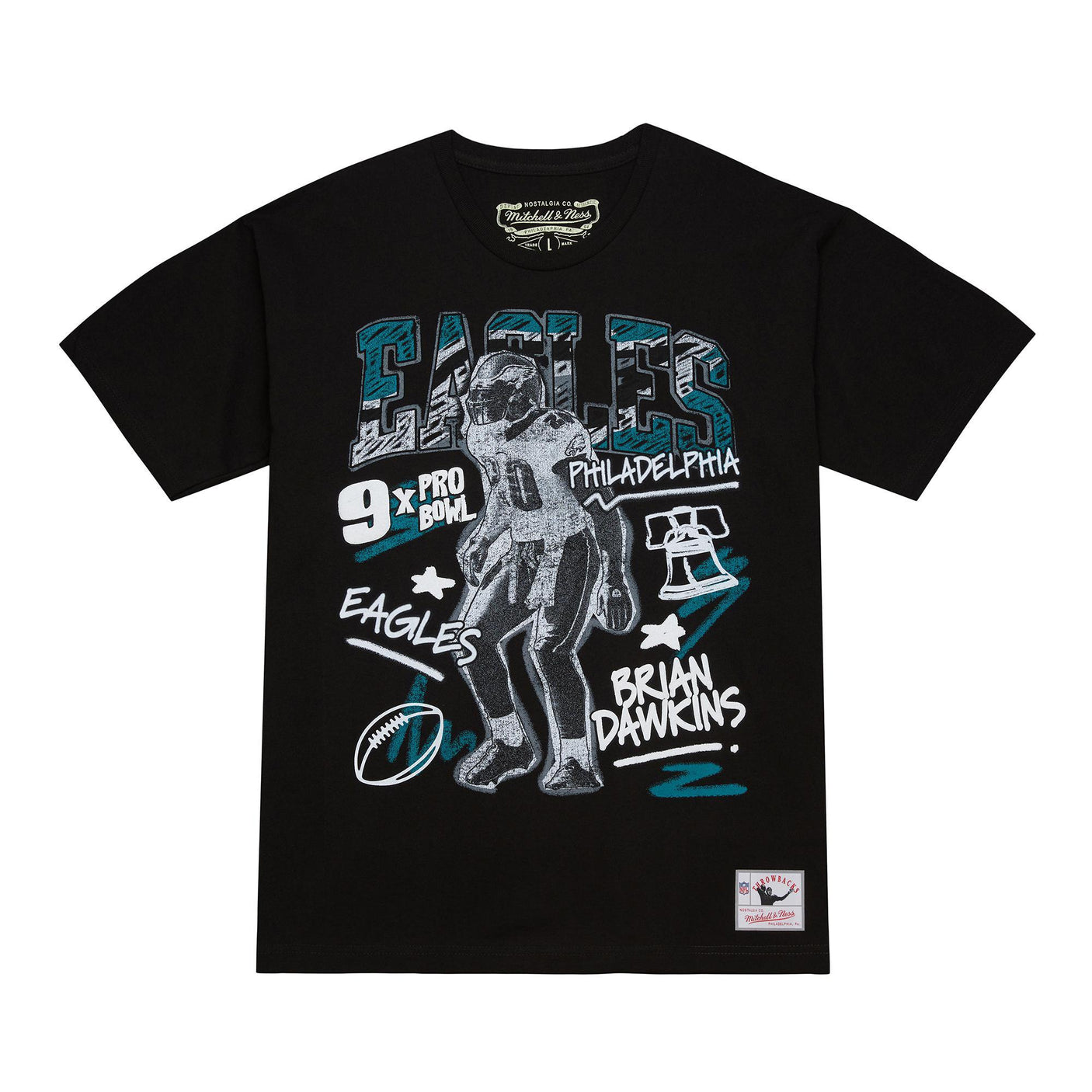 Eagles Brian Dawkins Mitchell & Ness Men's Chalked Up T-Shirt