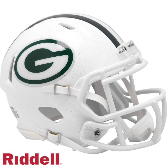 Green Bay Packers 2024 Alternate On-Field Speed Riddell Mini Helmet