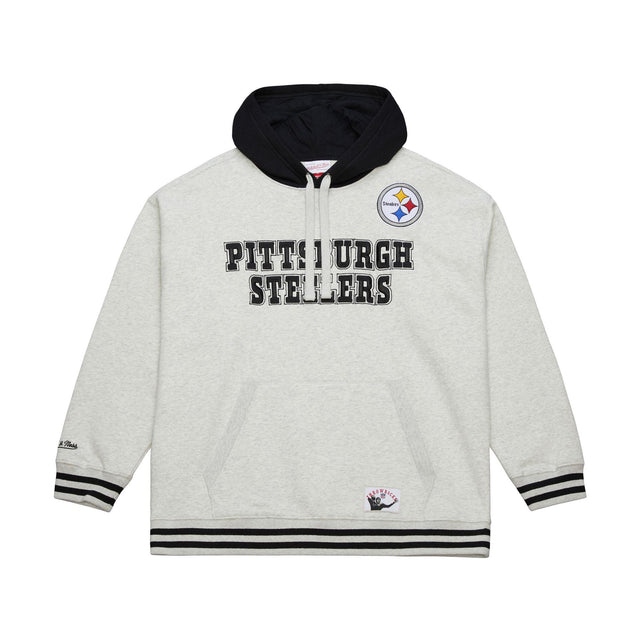 Steelers 2025 Mitchell & Ness Men's NFL Off Season Fleece Hoodie Vintage Logo Sweatshirt