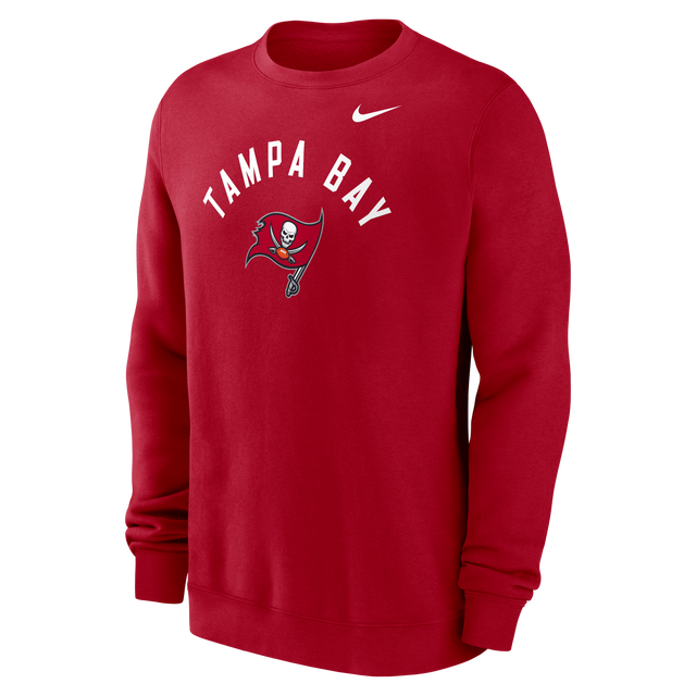Buccaneers 2026 Nike Men's Club Fleece Pullover Crewneck Pro Football Hall of Fame