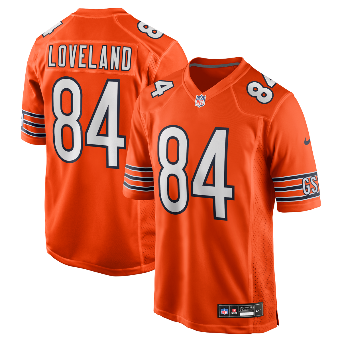 Bears Colston Loveland Men's Nike Alternate Game Jersey Pro Football Hall of Fame