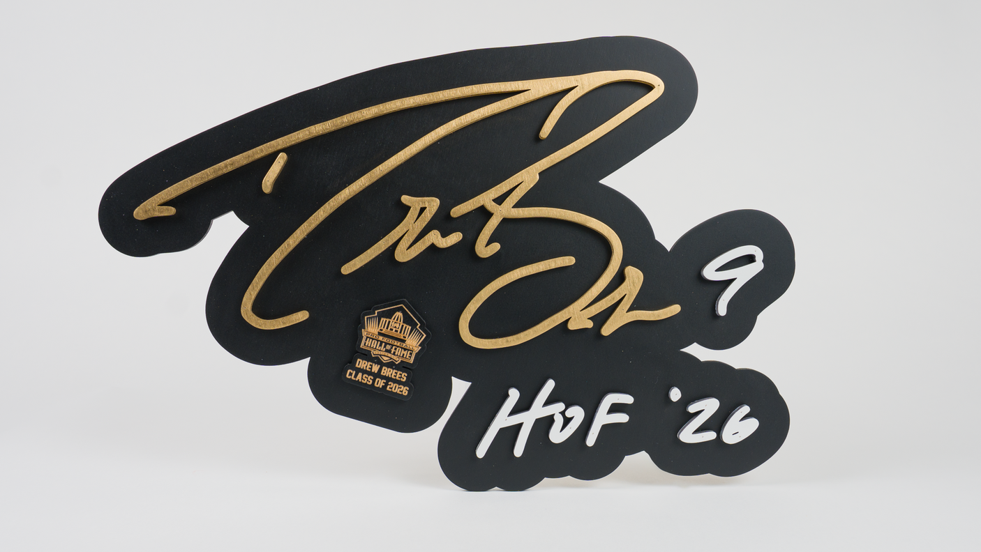 Drew Brees Class of 2026 3D Signature Color Wood Wall Sign - DS