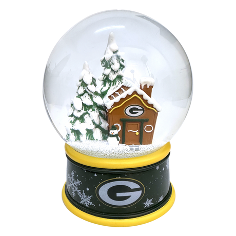 Packers Gingerbread House Snow Globe