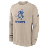 Cowboys 2026 Nike Men's Rewind Club Fleece Crewneck