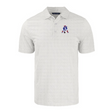 Patriots Cutter and Buck Men's White/Polished Pike Eco Symmetry Print Recycled Polo