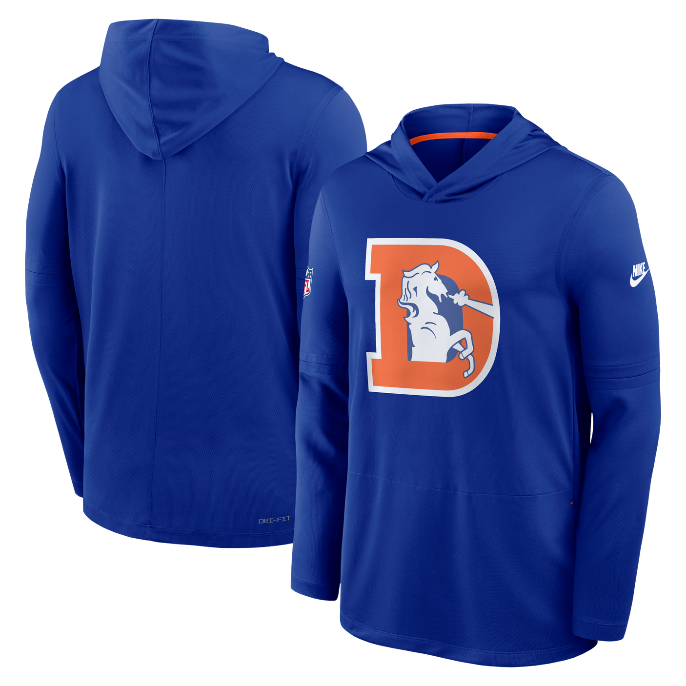 Broncos 2026 Nike Men's Dri-Fit Lightweight Long Sleeve Hoodie Top