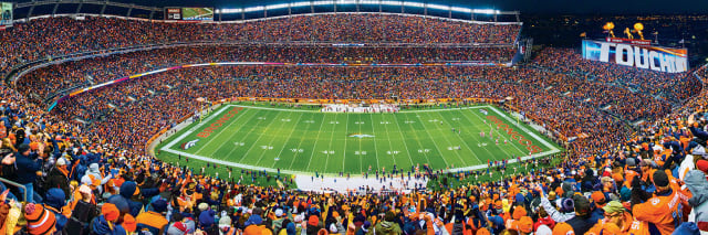 Broncos 1000pc Panoramic Puzzle Pro Football Hall of Fame