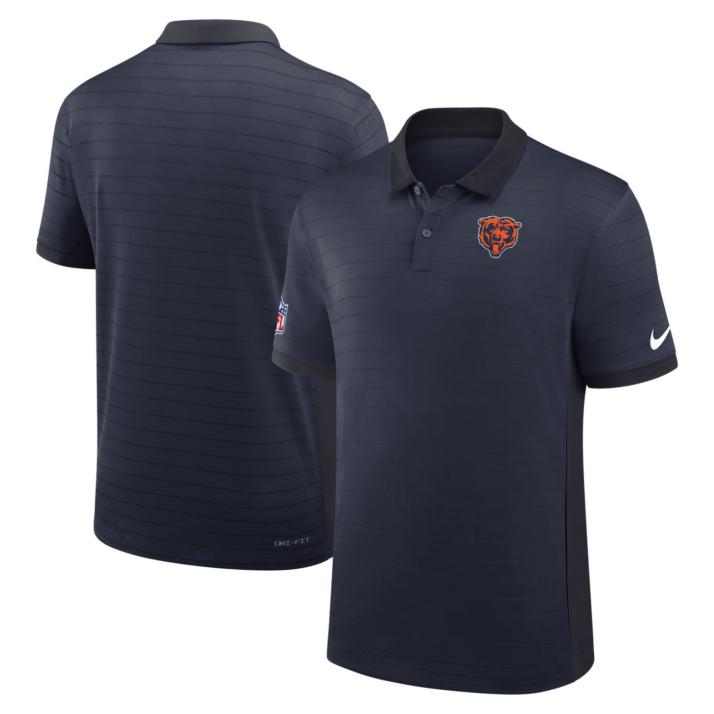 Bears 2026 Nike Men's Dri-Fit Striped Polo